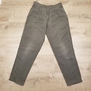 Vintage 80s Bugle Boy Off Duty Air Control Pants Mens 32L (32x32) Gray Pleated